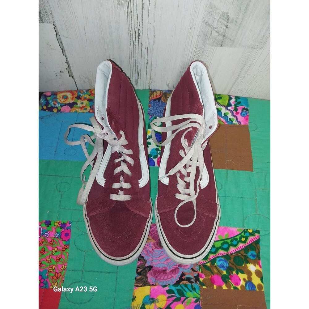 VANS OFF THE WALL EUC UNISEX M9.5 W10 SK8-HI SUEDE SKATE SNEAKERS SHOES